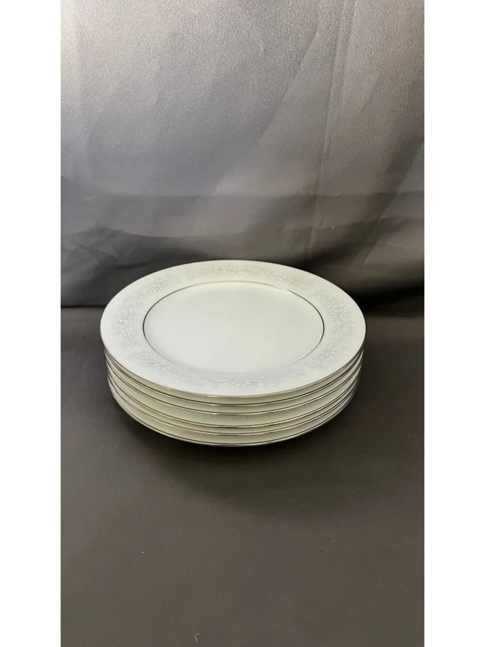 Noritake Cumberland 2225 Japan Set Of 6 Floral Embossed Salad Plates
